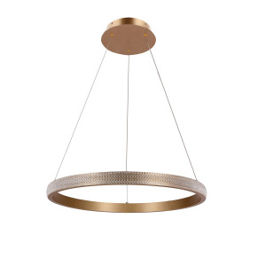 Lampa wisząca Candellux Hashim złota z bezbarwnymi kryształkami LED