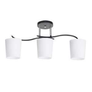 Lampa sufitowa Candellux Esnyr chrom z białym kloszem 3×E27