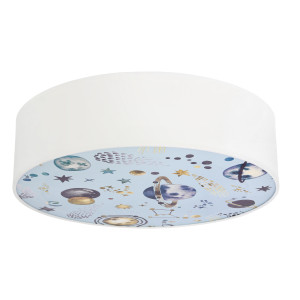 Lampa sufitowa Candellux Kiddy biała z białym abażurem
