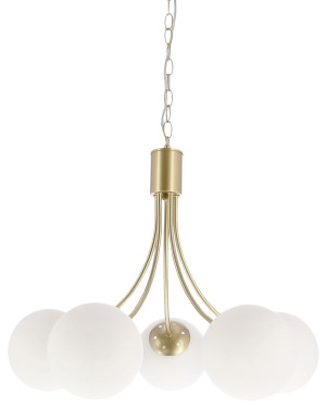 Lampa wisząca Candellux Dani stalowa z szklanym kloszem 5×E14