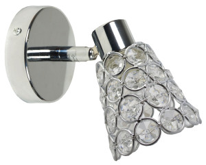 Kinkiet Candellux Glossy chromowy z kryształkami G9