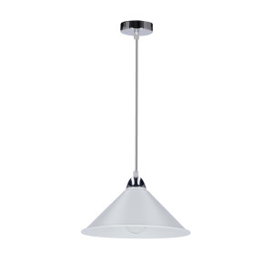 Lampa wisząca Candellux Avola biała z białym kloszem 1×E27