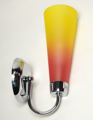 Kinkiet Candellux Baleno chromowy z kloszem rainbow 1×E27