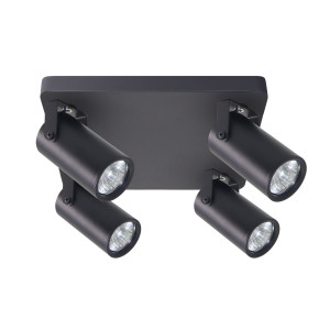 Lampa sufitowa Candellux Gary czarna 4×GU10