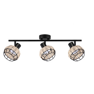 Lampa sufitowa Candellux Juicy 93 czarna z czarnym kloszem 2×E14