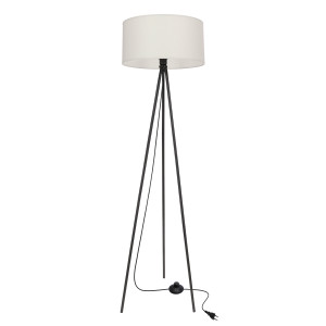 Lampa podłogowa Candellux Shanti szara 1×E27