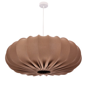 Lampa wisząca Candellux Cafee brązowa z tkaninowym abażurem 1×E27