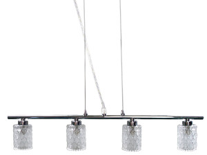 Lampa wisząca Candellux Berta chrom z bezbarwnymi kryształkami 4×G9