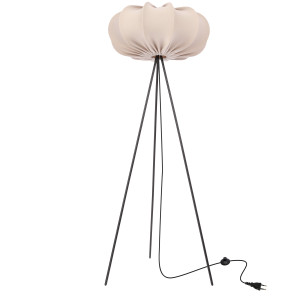 Lampa podłogowa Candellux Cafee beżowa z tkaninowym abażurem 1×E27