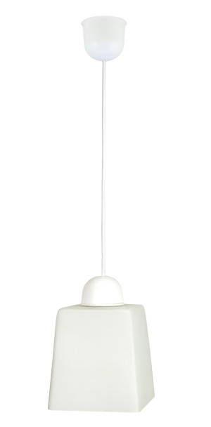 Lampa wisząca Candellux Wibra biała klosz szklany E27
