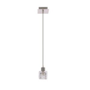 Lampa wisząca Candellux Tosca chromowa z kryształowym kloszem 1×G9
