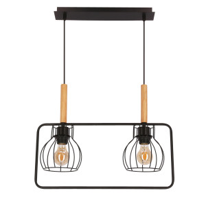 Lampa wisząca Candellux Franita czarna 2×E27