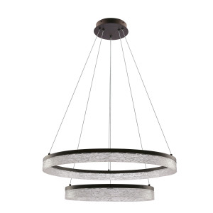 Lampa wisząca Candellux Frozi czarna 2× LED zintegrowany