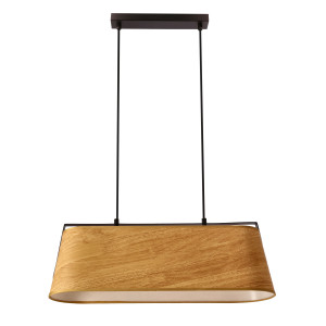 Lampa wisząca Candellux Milbury czarna z żółtym kloszem 2×E27