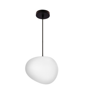 Lampa wisząca Candellux Stones biało-czarna 1×E27