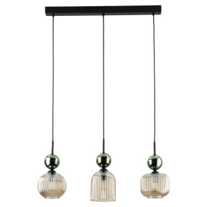 Lampa wisząca Sophia Green Cognac 3x E14 - TK Lighting