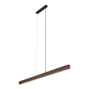 Lampa wisząca Viga Wood Czarny, Orzech 1x LED - TK Lighting