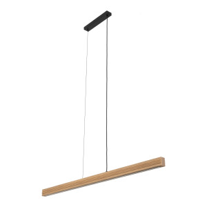 Lampa wisząca Viga Wood Czarny, Sosna 1x LED - TK Lighting