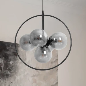 Lampa wisząca MEGAN K-3836 Czarny, grafitowy 5 źr., E14, 10W LED - Kaja