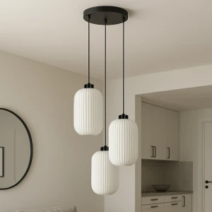 Lampa wisząca VILAR K-5736 Biały, czarny 3 źr., E27, 15W LED - Kaja