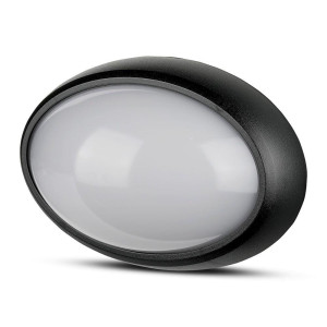 Oprawa ogrodowa 12w led v-tac owal czarna ip54 vt-8010 3000k 840lm