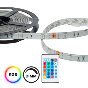 Zestaw LED RGB 5m IP65 Sterownik + Pilot – Eko-Light