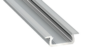 Profil Aluminiowy Srebrny Typ Z 1m + Klosz Mleczny – Eko-Light