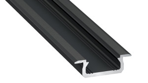 Profil Aluminiowy Czarny Typ Z 1m + Klosz Mleczny – Eko-Light