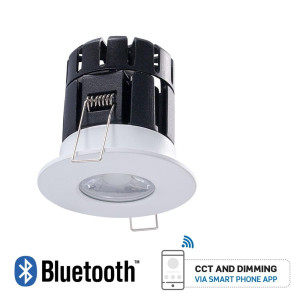 Oprawa led v-tac 10w biała bluetooth soczewka cct ściemnialna ip65 vt-7710d 2700k-6500k 850lm 5 lat gwarancji