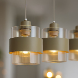 Lampa wisząca Valentino ML2239 transparentny E27 - Milagro