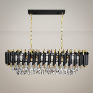 Żyrandol Cristal ML2518 czarny E14 - Milagro