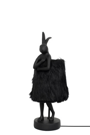 Lampa stołowa KARE lampa stołowa RABBIT FUR 50 cm czarna / złota – Kare Design
