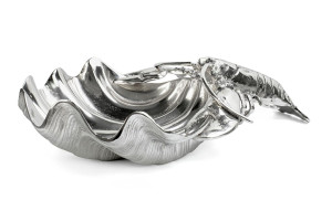 Dekoracja KARE chłodziarka na napoje / patera LOBSTER srebrna – Kare Design