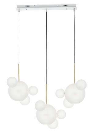 Lampa wisząca CAPRI LINE 3 złota / biała – Moosee