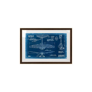 Obraz MECHANICAL PLANE 1 90x62 cm – King Home