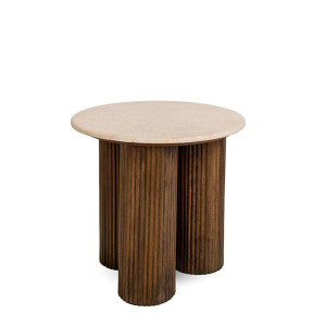 Stolik RAGNO 50 marmur / drewno – MaMaison