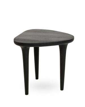 Stolik LAMINAR 49 czarny / drewno – MaMaison