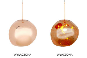 Lampa wisząca FUSION 30 miedziana akryl – King Home
