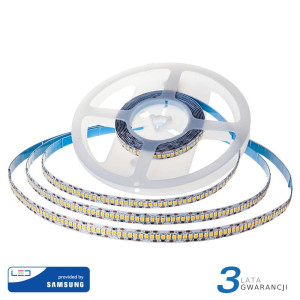 Taśma led v-tac samsung chip 2835 1200led 24v ip20 10mb 15w/m vt-2835 4000k 1600lm 3 lata gwarancji