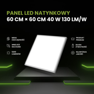 Panel LED Natynkowy Oprawy 60X60 40W - Syntron