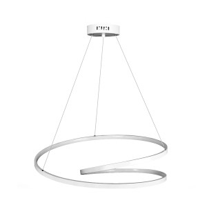 Lampa Wisząca Wisząca Biały + Klosz Mleczny 60W - DomenoLED
