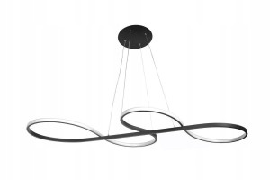 Lampa Wisząca Wisząca Czarny + Klosz Mleczny 60W - DomenoLED