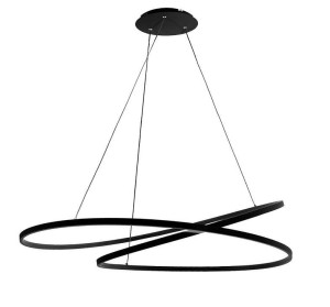 Lampa Wisząca Dekoracyjna Czarny + Klosz Mleczny 122W - DomenoLED