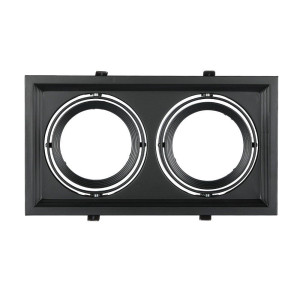 Oprawa sufitowa wpuszczana 2xar111 g53 czarna v-tac vt-7222