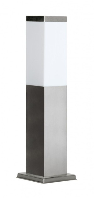 Lampa ogrodowa stojąca Inox Kwadratowa 40W IP44 srebrna SS802-450 Su-Ma