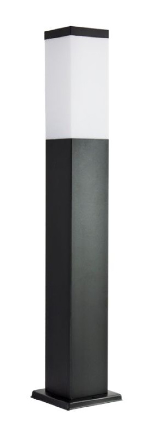 Lampa ogrodowa stojąca Inox Kwadratowa 40W IP44 czarna SS802-650 BL Su-Ma