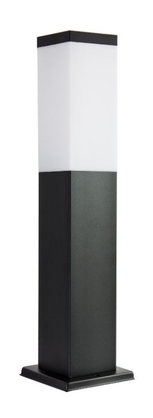 Lampa ogrodowa stojąca Inox Kwadratowa 40W IP44 czarna SS802-450 BL Su-Ma
