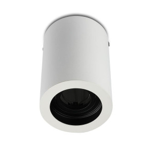 Oprawa v-tac aluminiowa gu10 okrągła natynkowa tuba biała+czarny 142x100 vt-796