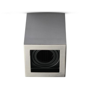 Oprawa v-tac aluminiowa gu10 kostka kwadrat natynkowa satyna+czarny 142x100x100 vt-797