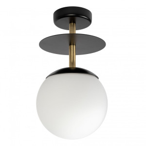 Plafon PLAAT B czarny, mosiądz E27 - UMMO Lighting